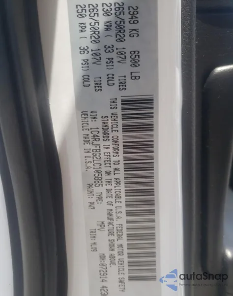 2020 Jeep Grand Cherokee Limited из США, поврежденный, VIN 1C4RJFBG2LC105885